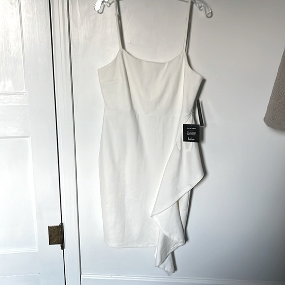 Adelaide White Ruffled Bodycon Dress - Lulus - Picture 3 of 8
